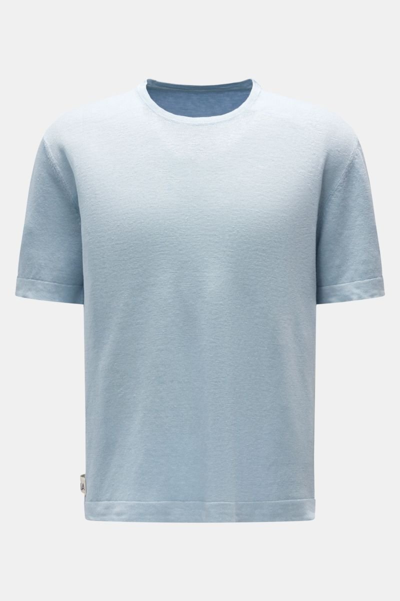 Linen short-sleeved jumper 'Muat' light blue