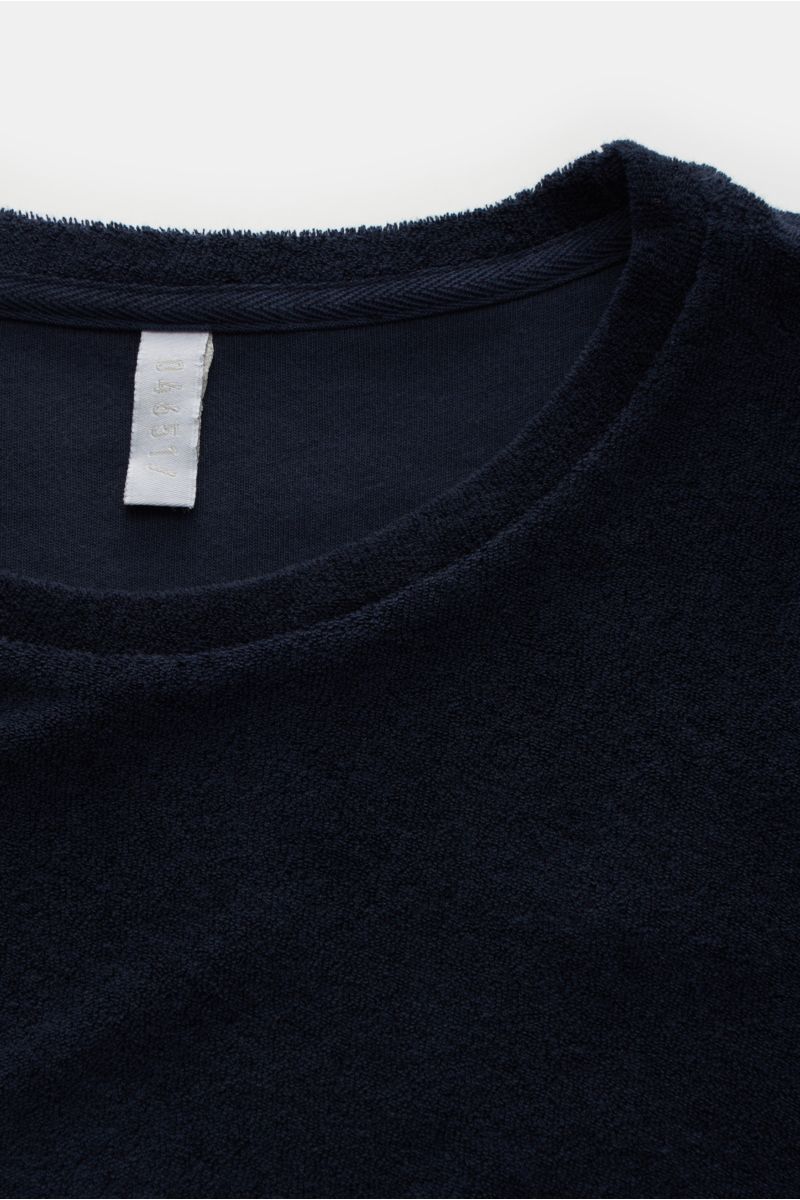 04651/ A trip in a bag Frottee Rundhals-T-Shirt 'Terry Tee' navy