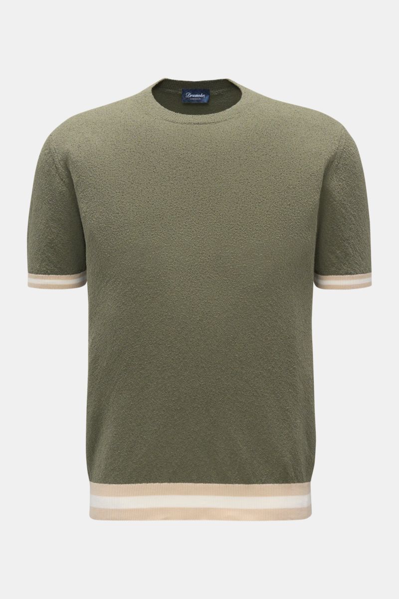 Short sleeve jumper grey-green