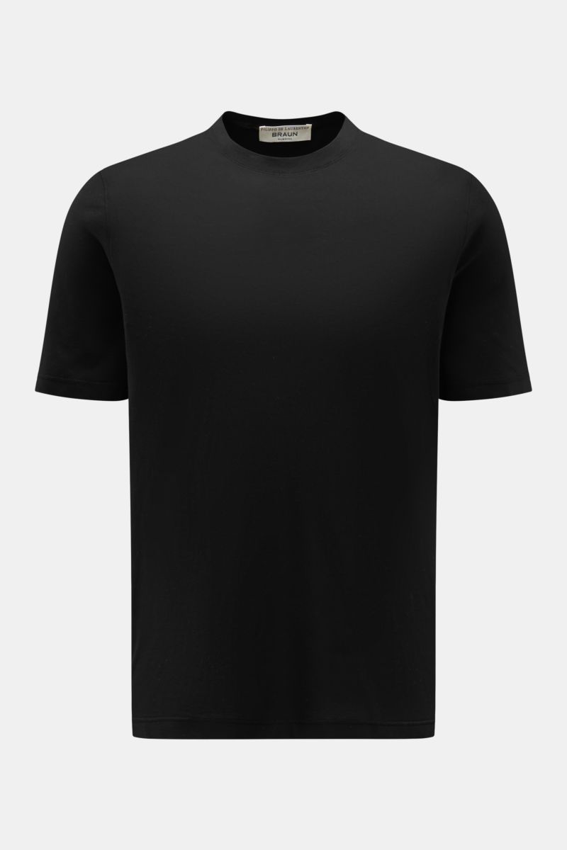 Rundhals-T-Shirt schwarz