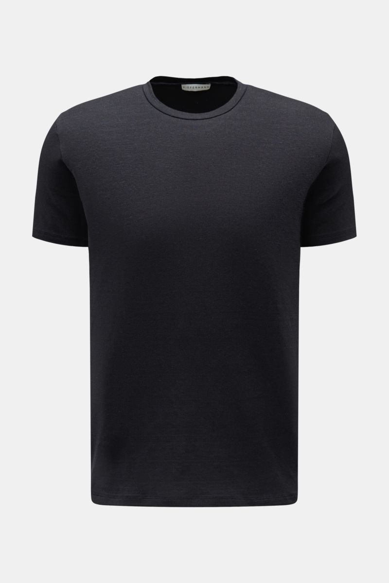 Kiefermann Leinen Rundhals-T-Shirt 'Mikelono' dark navy