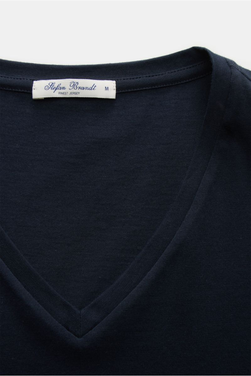 Stefan Brandt V-neck T-shirt 'Artur' dark navy