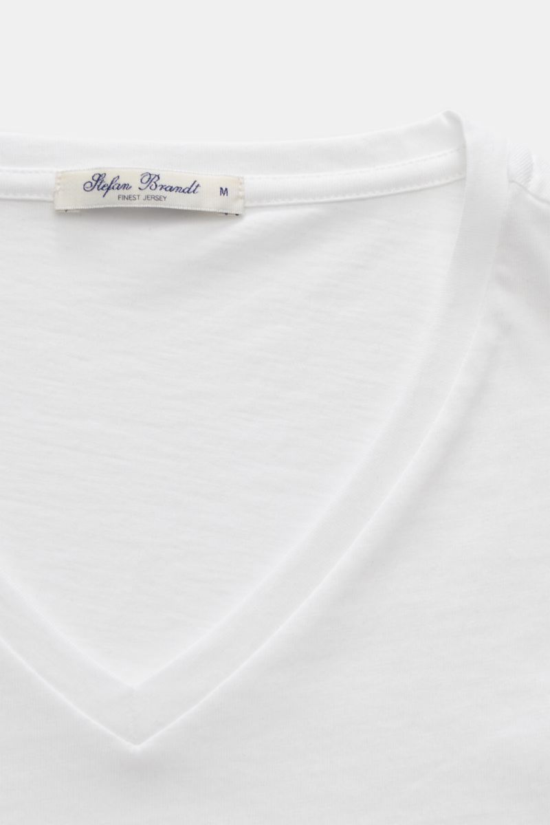 Stefan Brandt V-neck T-shirt 'Artur' white