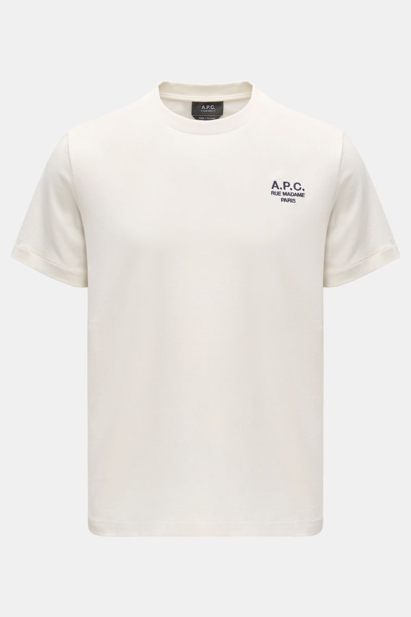 Crew neck T-shirt 'Standard Rue Madame' off-white