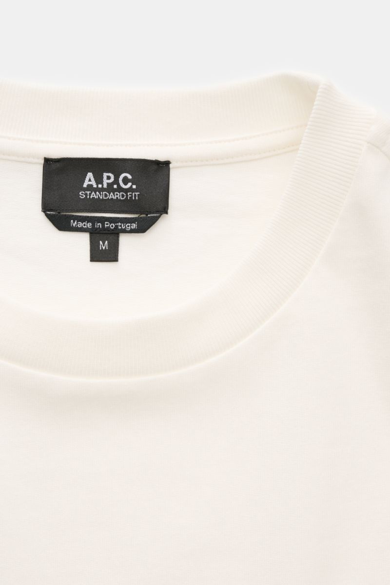 A.P.C. Crew neck T-shirt 'Standard Rue Madame' off-white