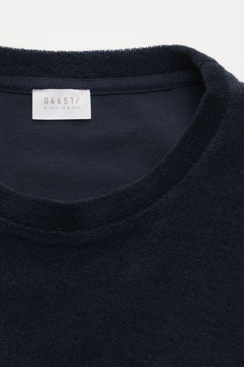 04651/ A trip in a bag Frottee T-Shirt 'Terry Tee' navy