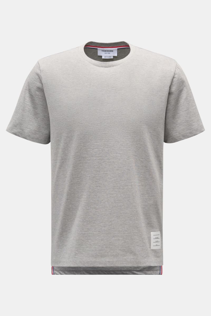 Thom Browne Rundhals-T-Shirt grau meliert