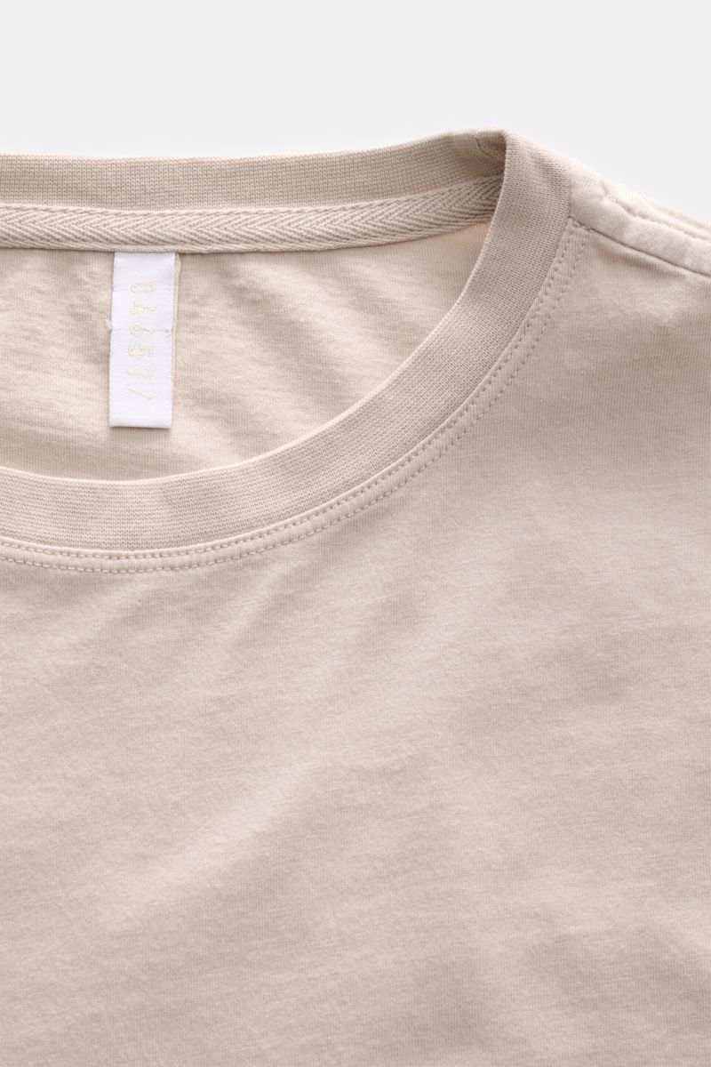 04651/ A trip in a bag Rundhals-T-Shirt sand