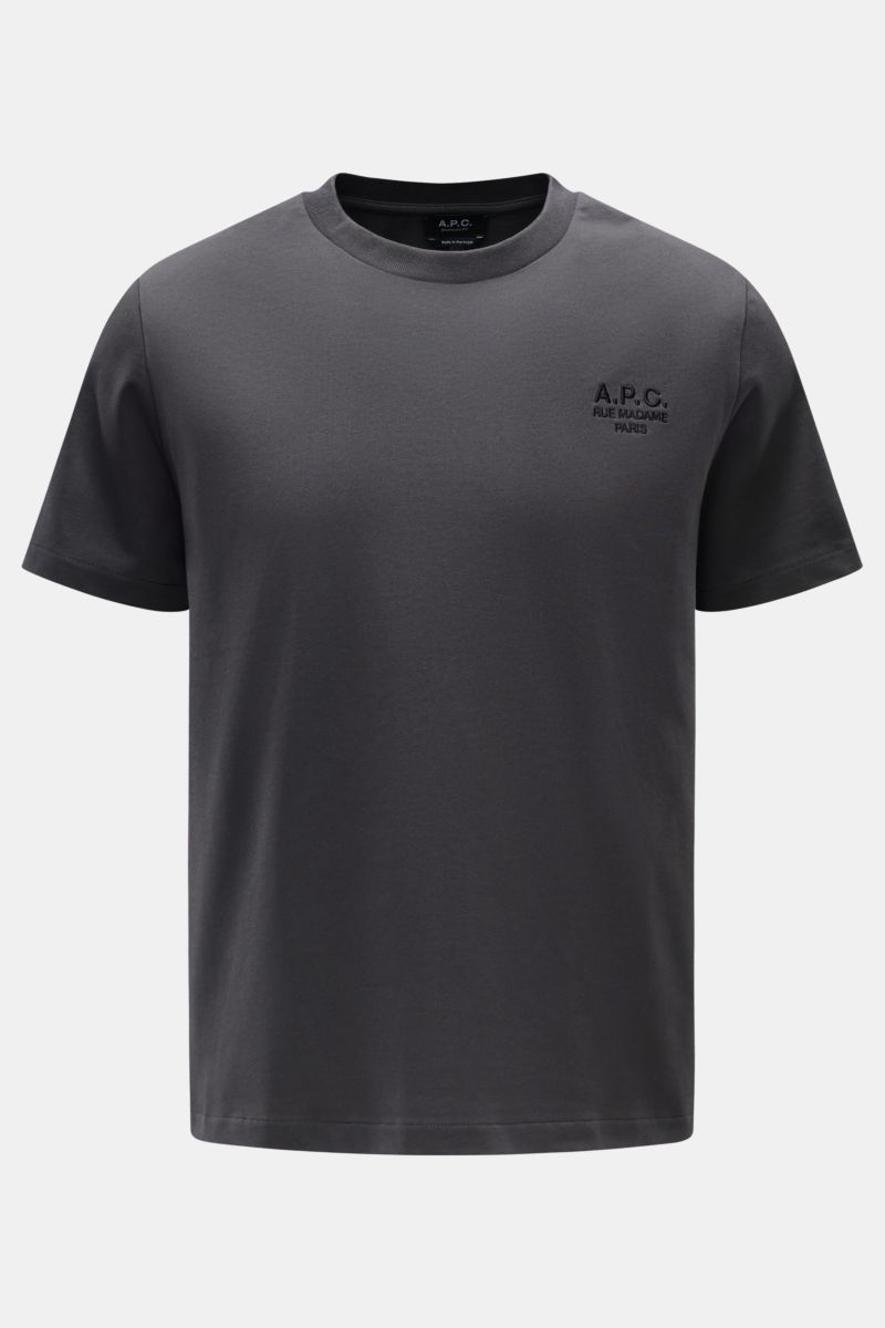 A.P.C. Crew neck T-shirt 'Standard Rue Madame' dark grey