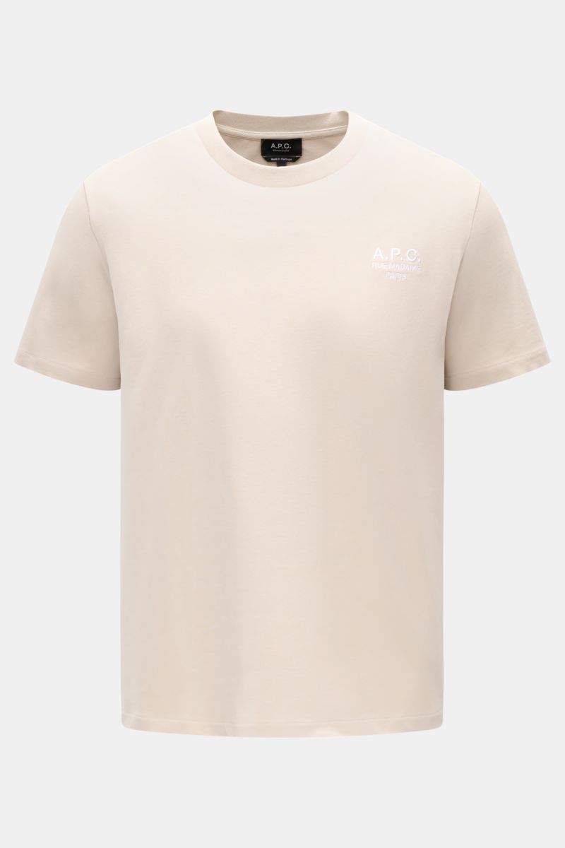A.P.C. Crew neck T-shirt 'Standard Rue Madame' beige