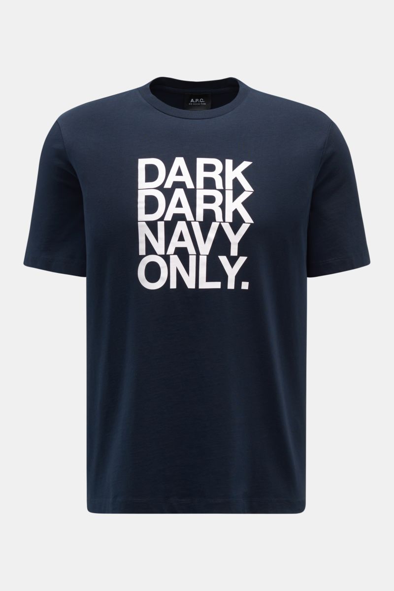 A.P.C. Rundhals-T-Shirt dark navy
