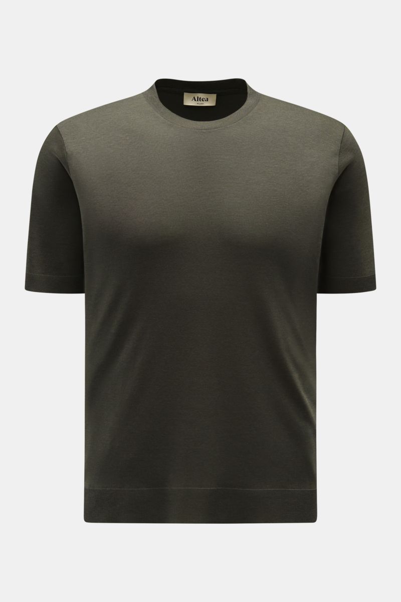 Altea Kurzarmpullover 'Cecil' dunkelgrün