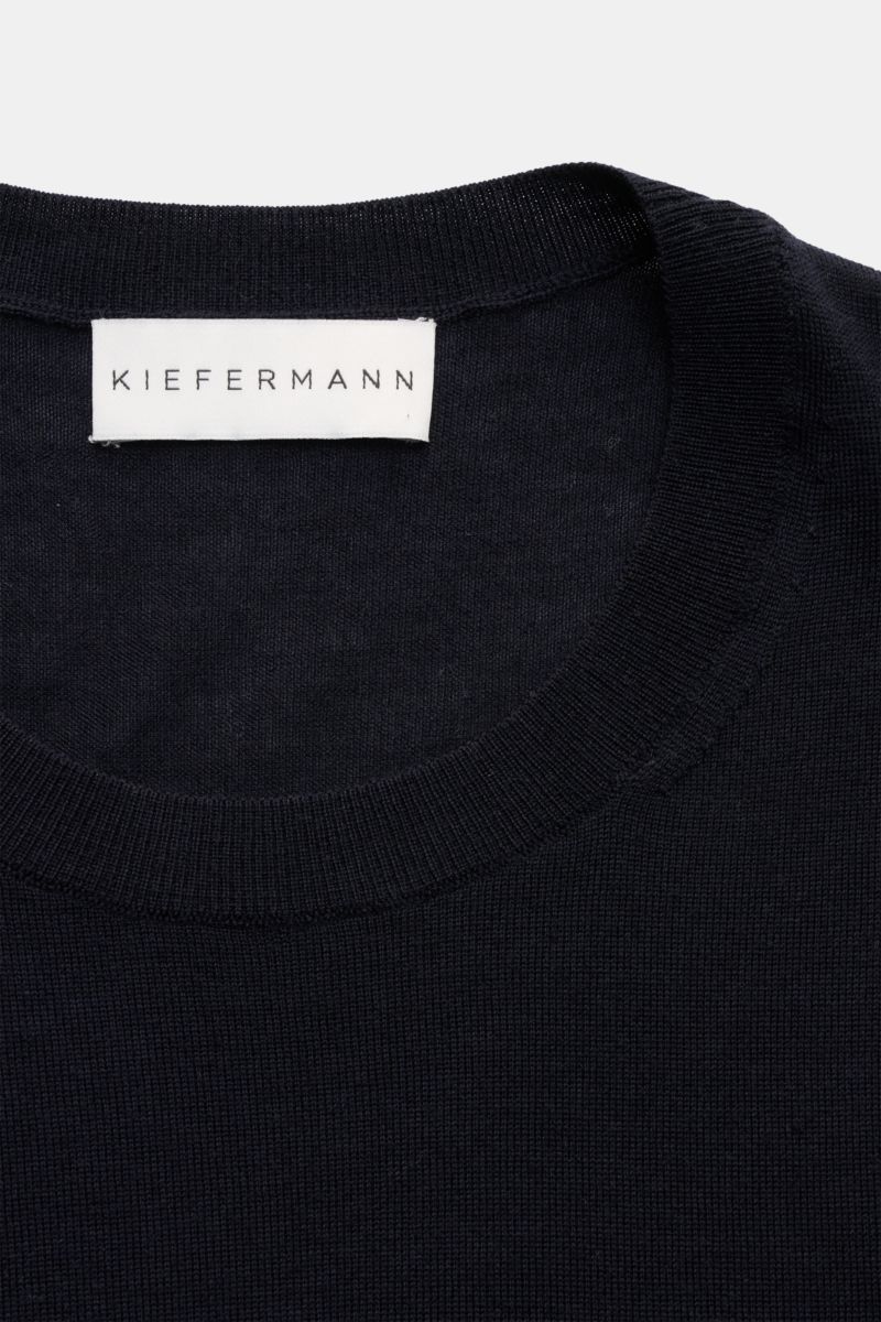 Kiefermann Merino Kurzarmpullover 'Georgs' dark navy