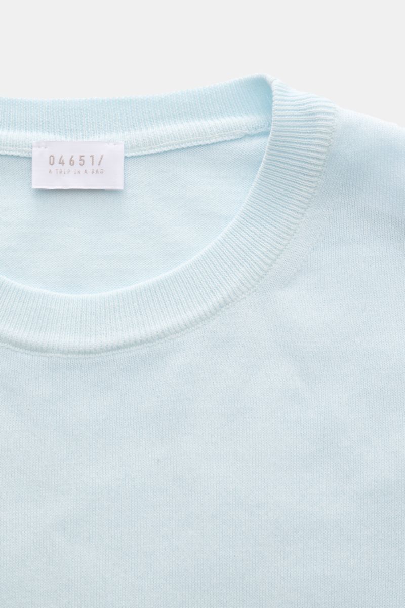 04651/ A trip in a bag Kurzarmpullover 'Pima Cotton' pastellblau