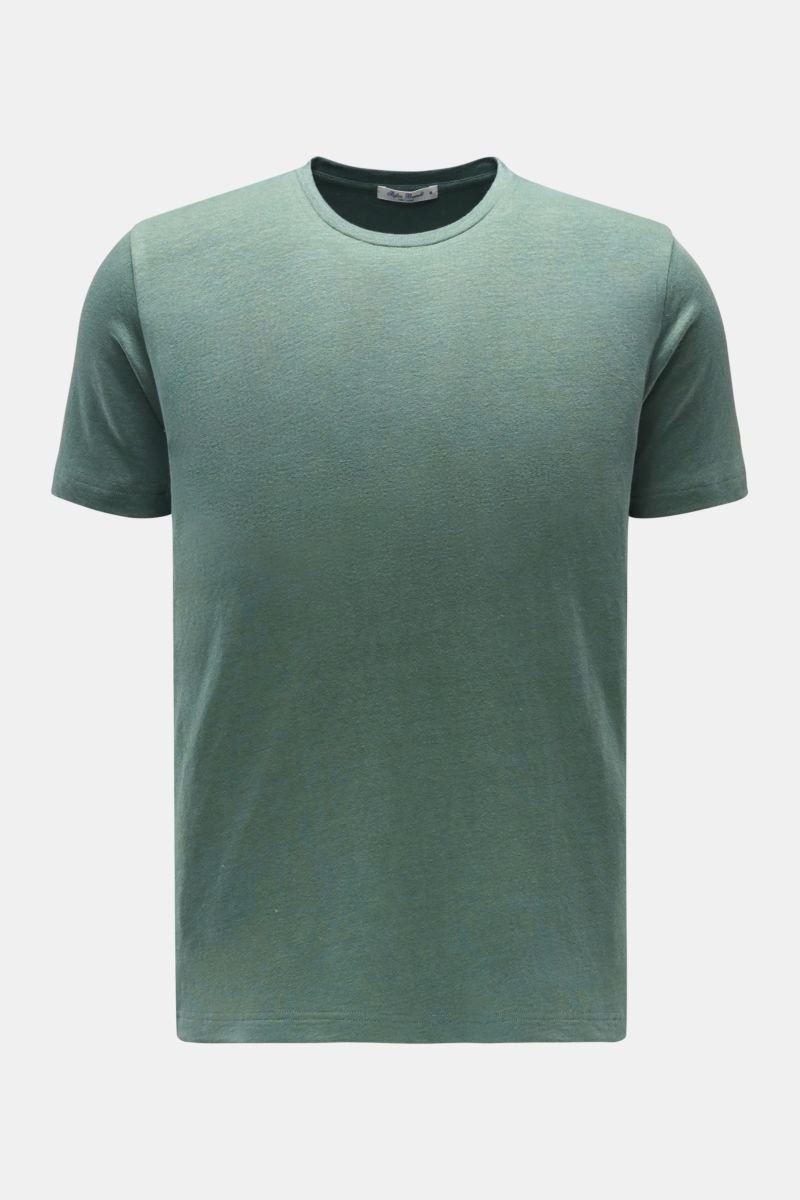 Crew neck T-shirt 'Enno' grey-green