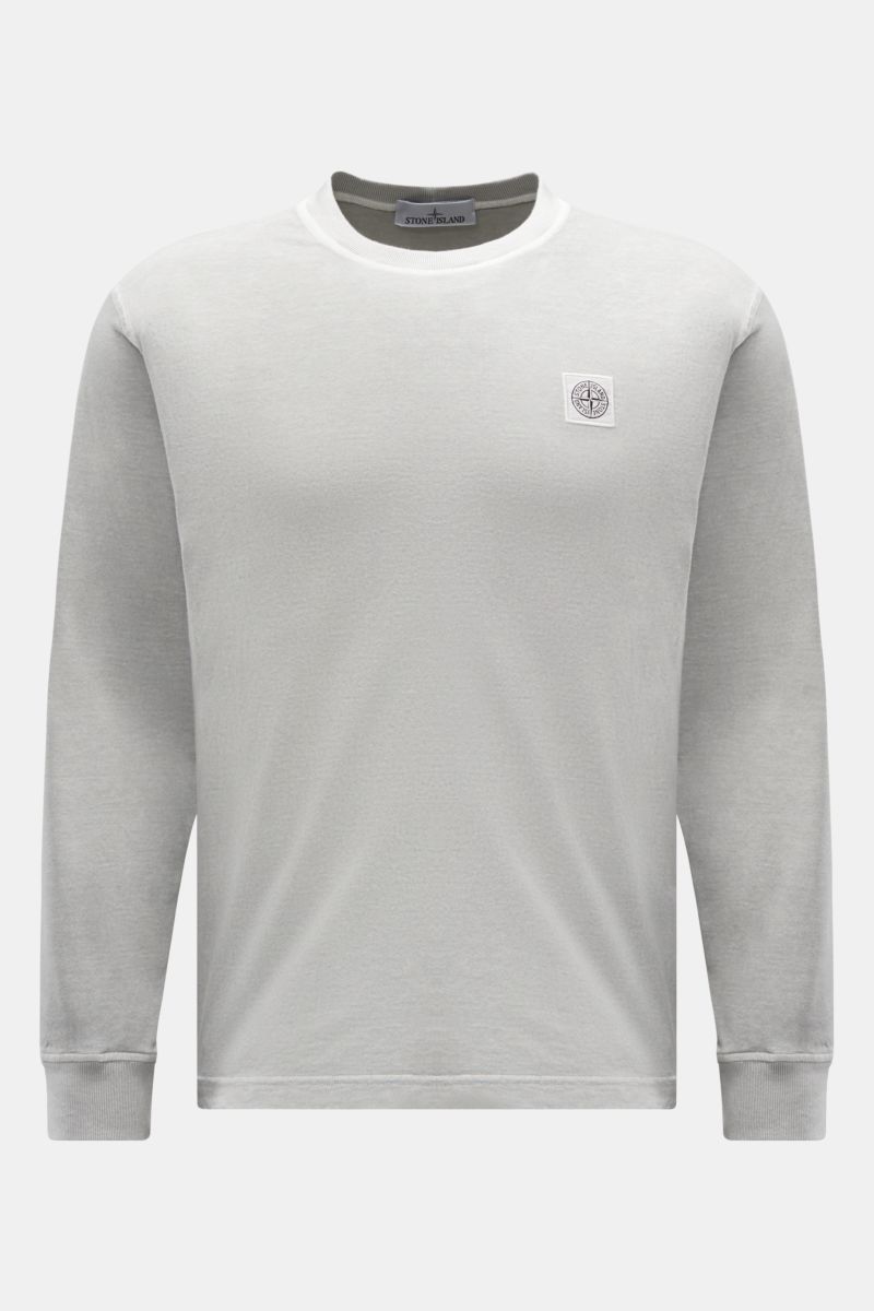 STONE ISLAND Longsleeve hellgrau meliert | BRAUN Hamburg