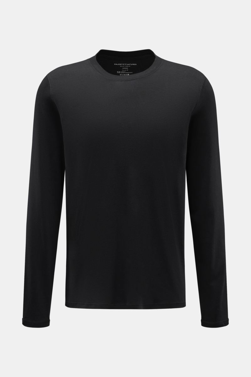 Majestic Filatures Crew neck long sleeve black