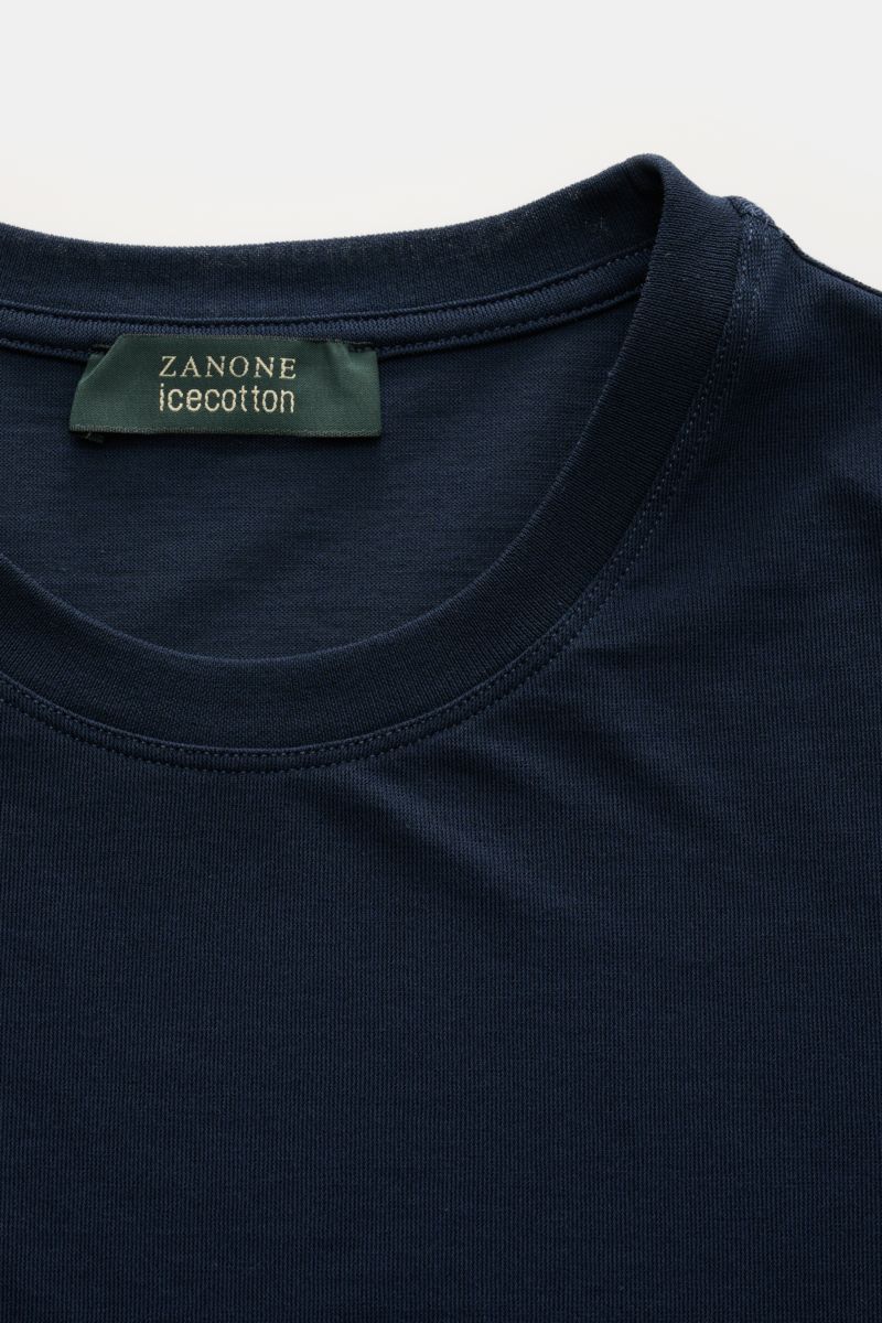 Zanone Rundhals-Longsleeve navy