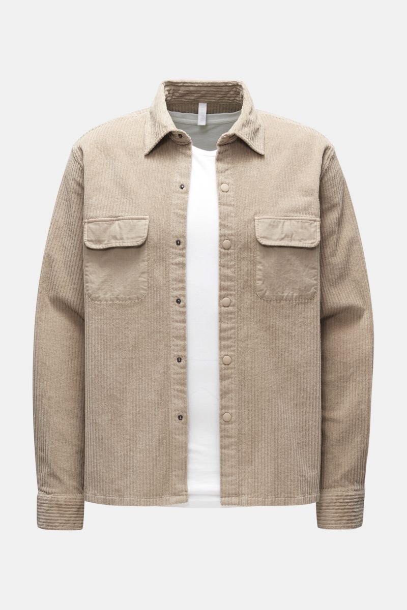Cord-Overshirt 'Oyster' beige