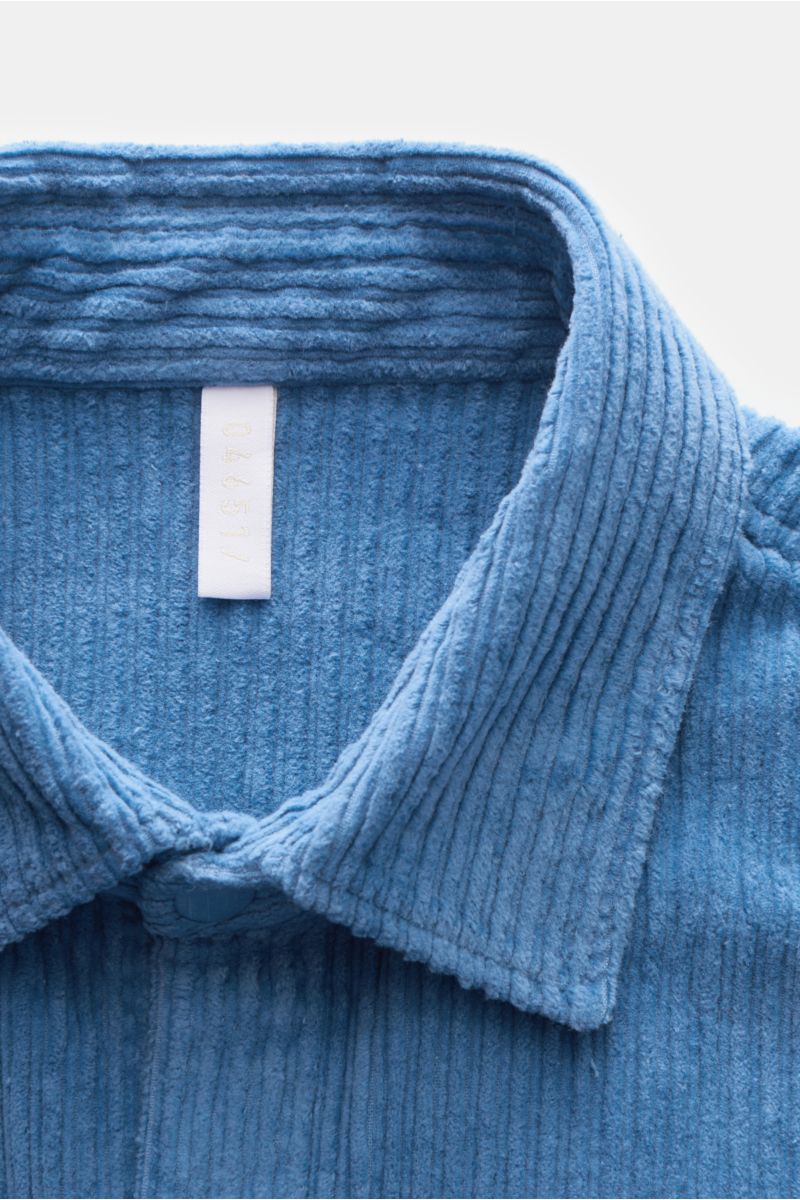 Wintry Sky Blue Denim Corduroy Overshirt