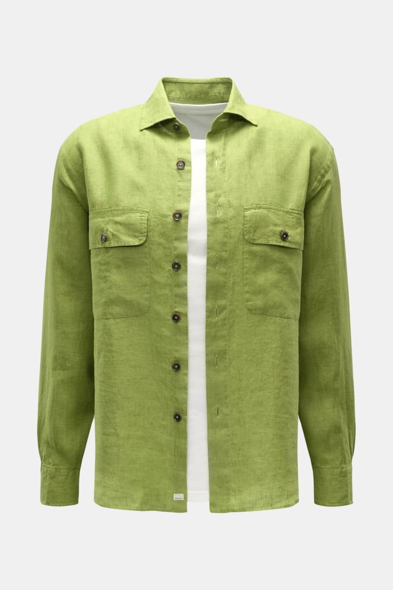 Linen overshirt green