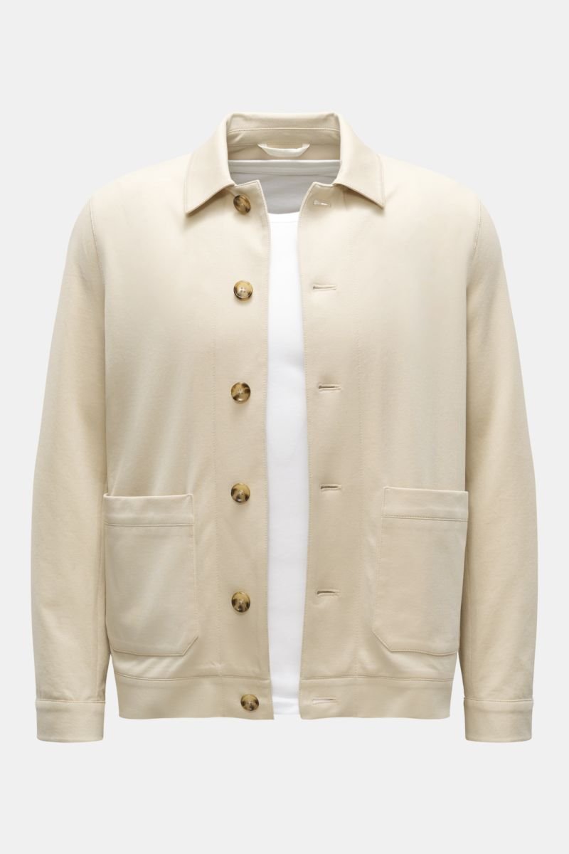 Piqué-Overshirt beige