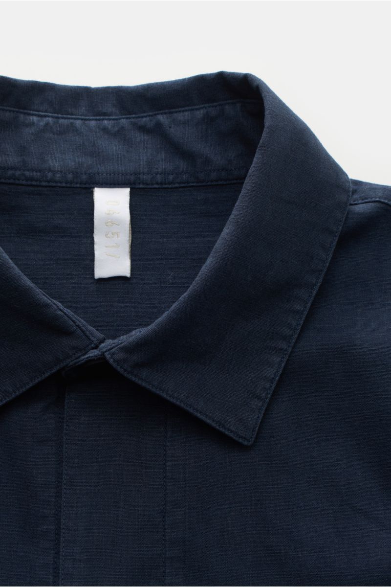 04651/ A trip in a bag Overshirt 'Linen Travel' navy