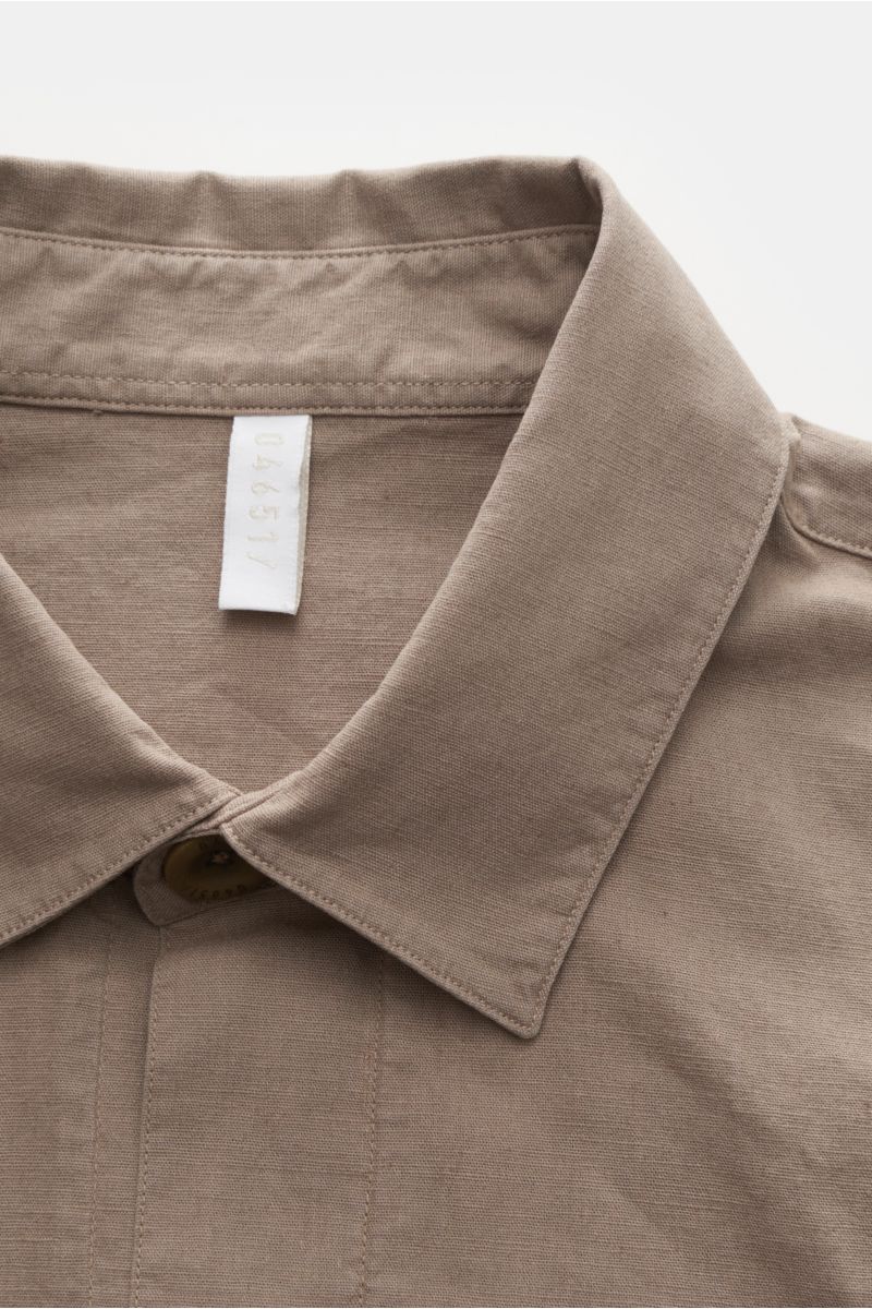 04651/ A trip in a bag Overshirt 'Linen Travel' taupe