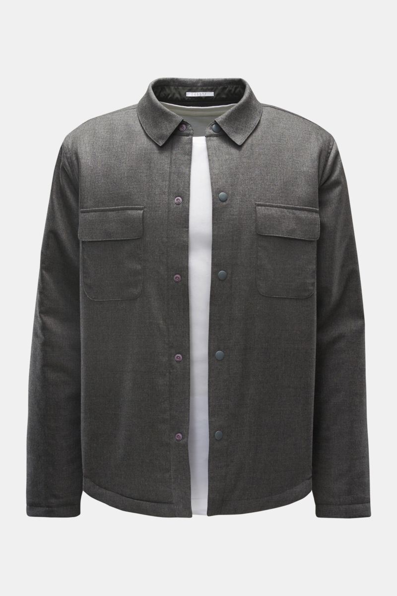 Reversible overshirt grey melange