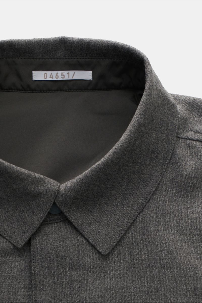 04651/ A trip in a bag Reversible overshirt grey melange