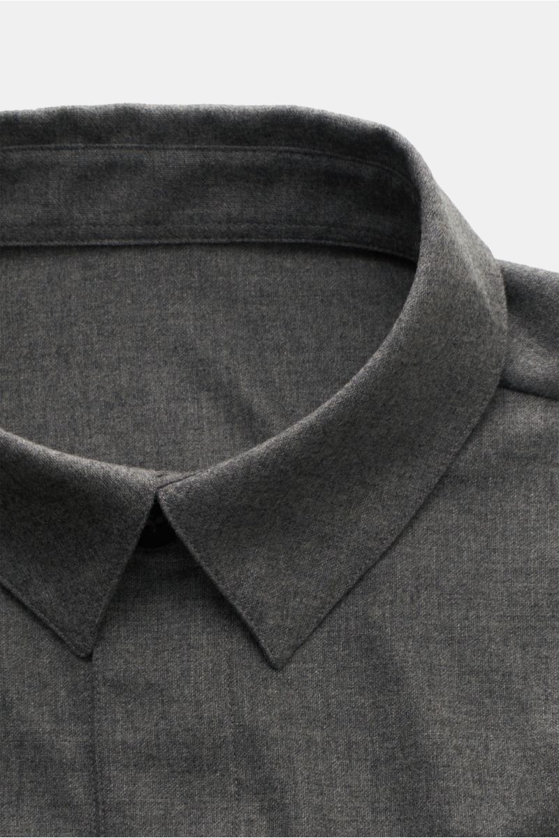 04651/ A trip in a bag Flannel overshirt grey mottled