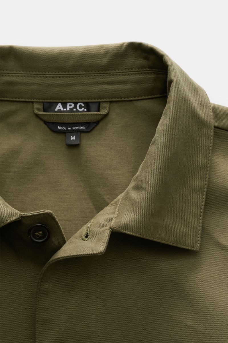 A.P.C. Overshirt 'Kerlouan Logo' olive