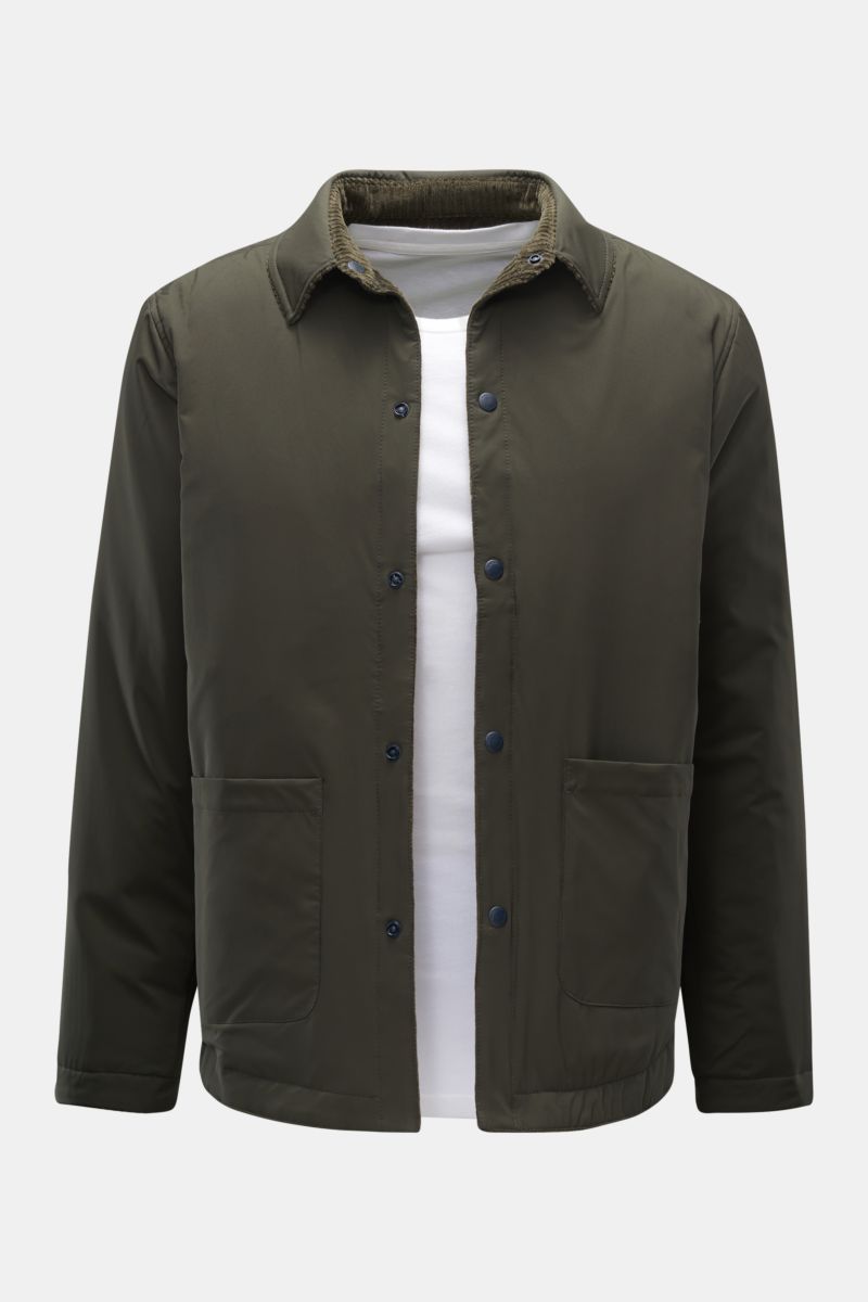 04651/ A trip in a bag Cord-Wendeovershirt 'Reversible' dark olive