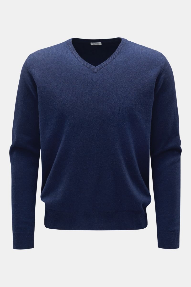 Cashmere V-Neck Pullover dunkelblau