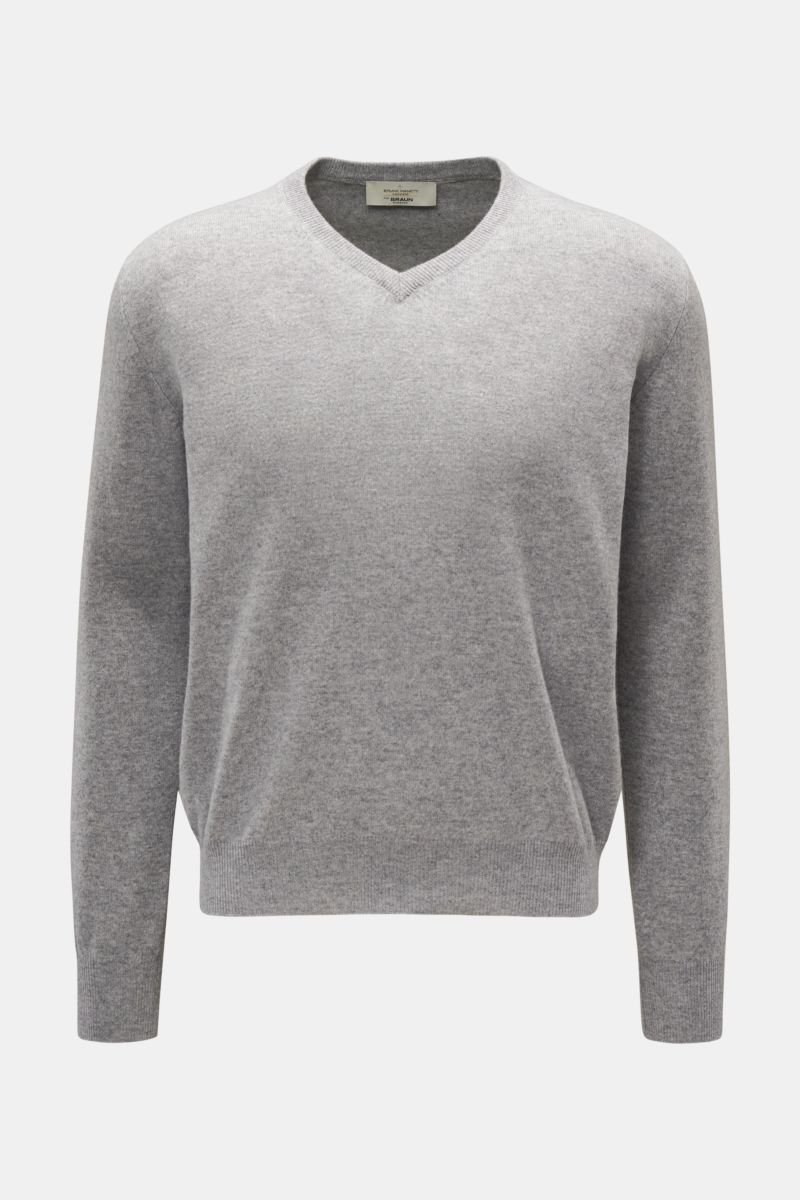 Cashmere V-neck jumper grey