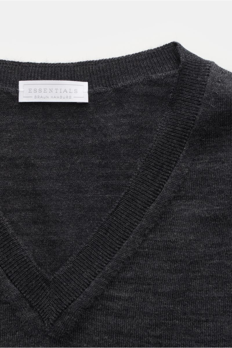 BRAUN Hamburg Essentials Merino fine knit jumper dark grey