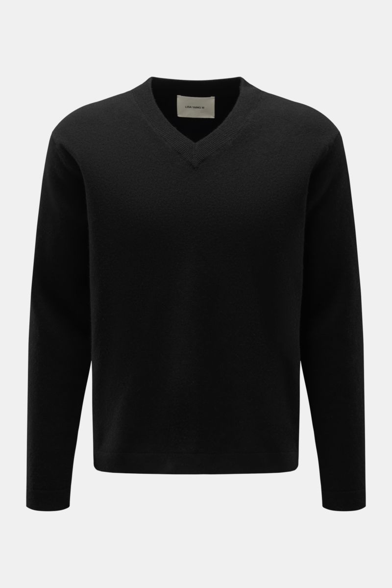 Black v neck hoodie clearance