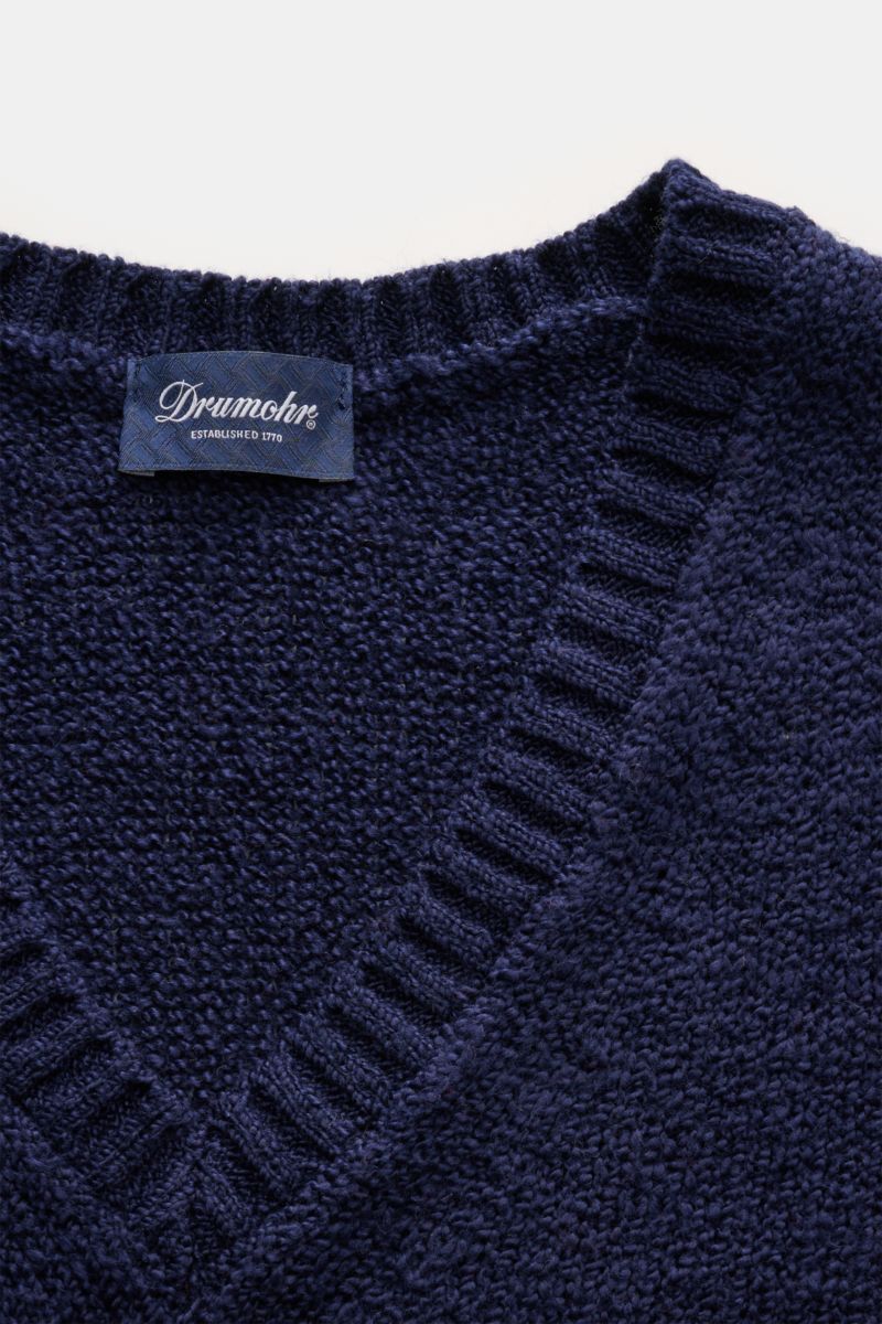 Drumohr V-Neck Pullover dunkelblau