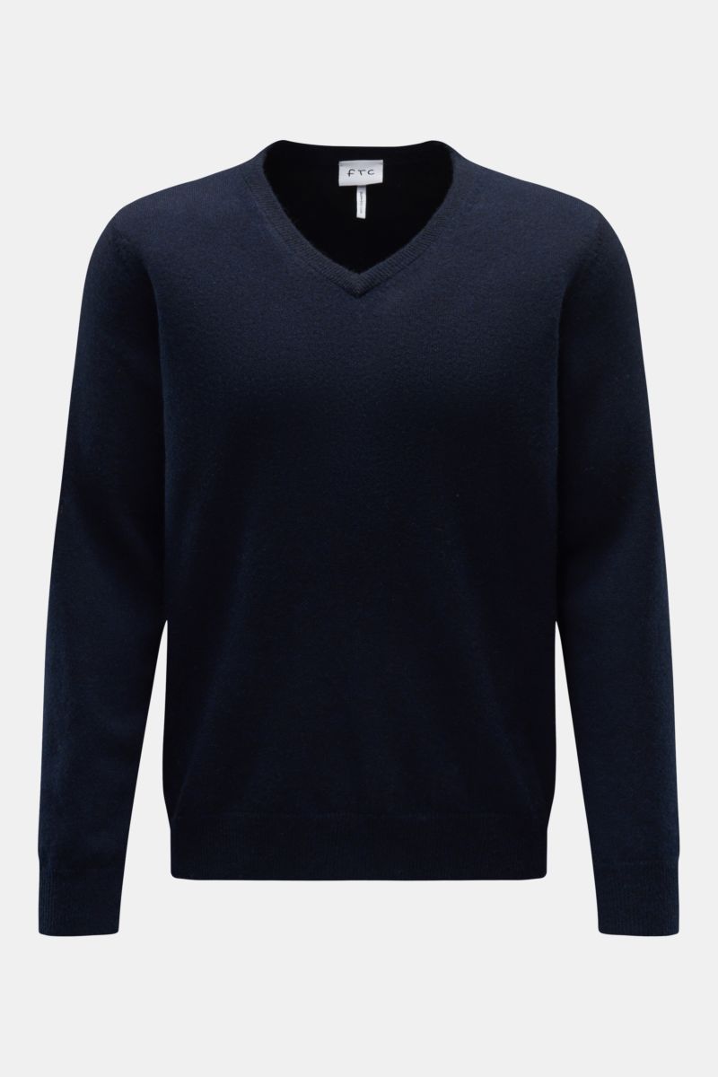 Cashmere V-Neck Pullover navy