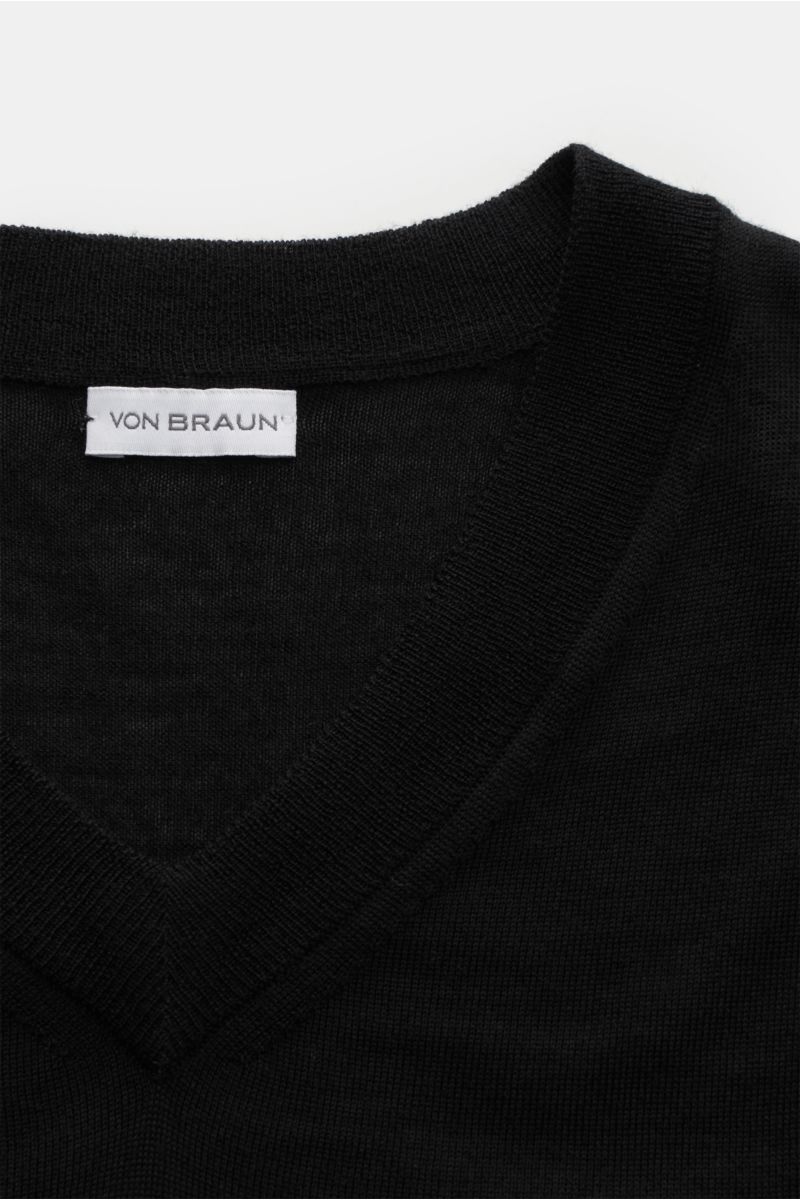 von Braun Merino V-Neck Pullover schwarz