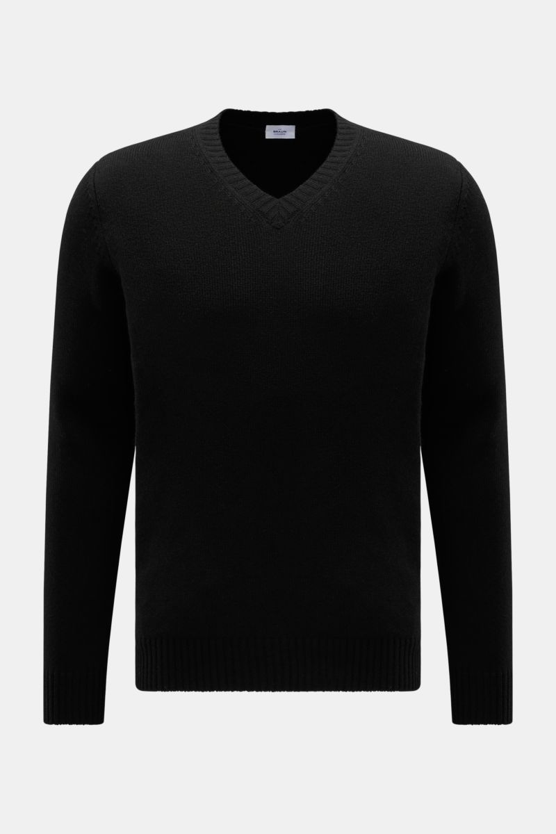 von Braun Cashmere V-Neck Pullover schwarz