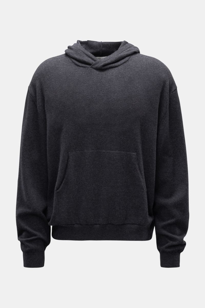 Hooded jumper 'Knitted Hood' anthracite
