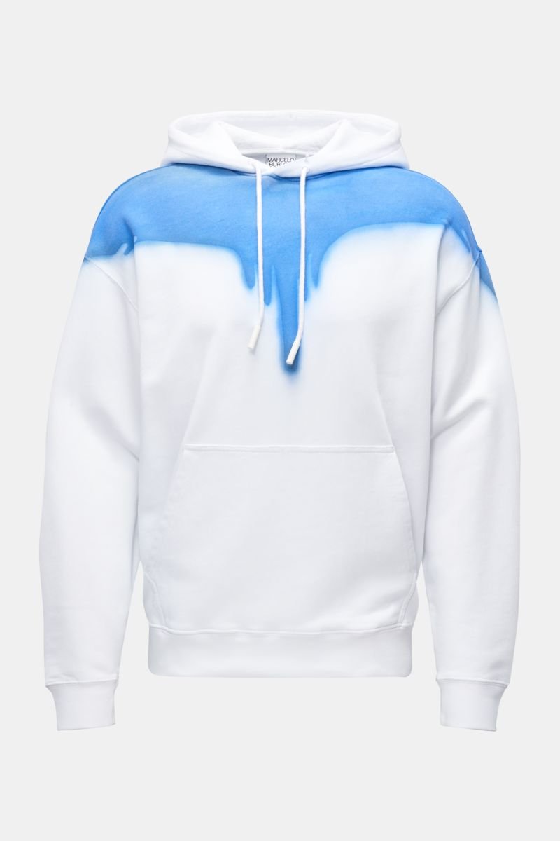 Hooded jumper 'Spray Wings' white/blue