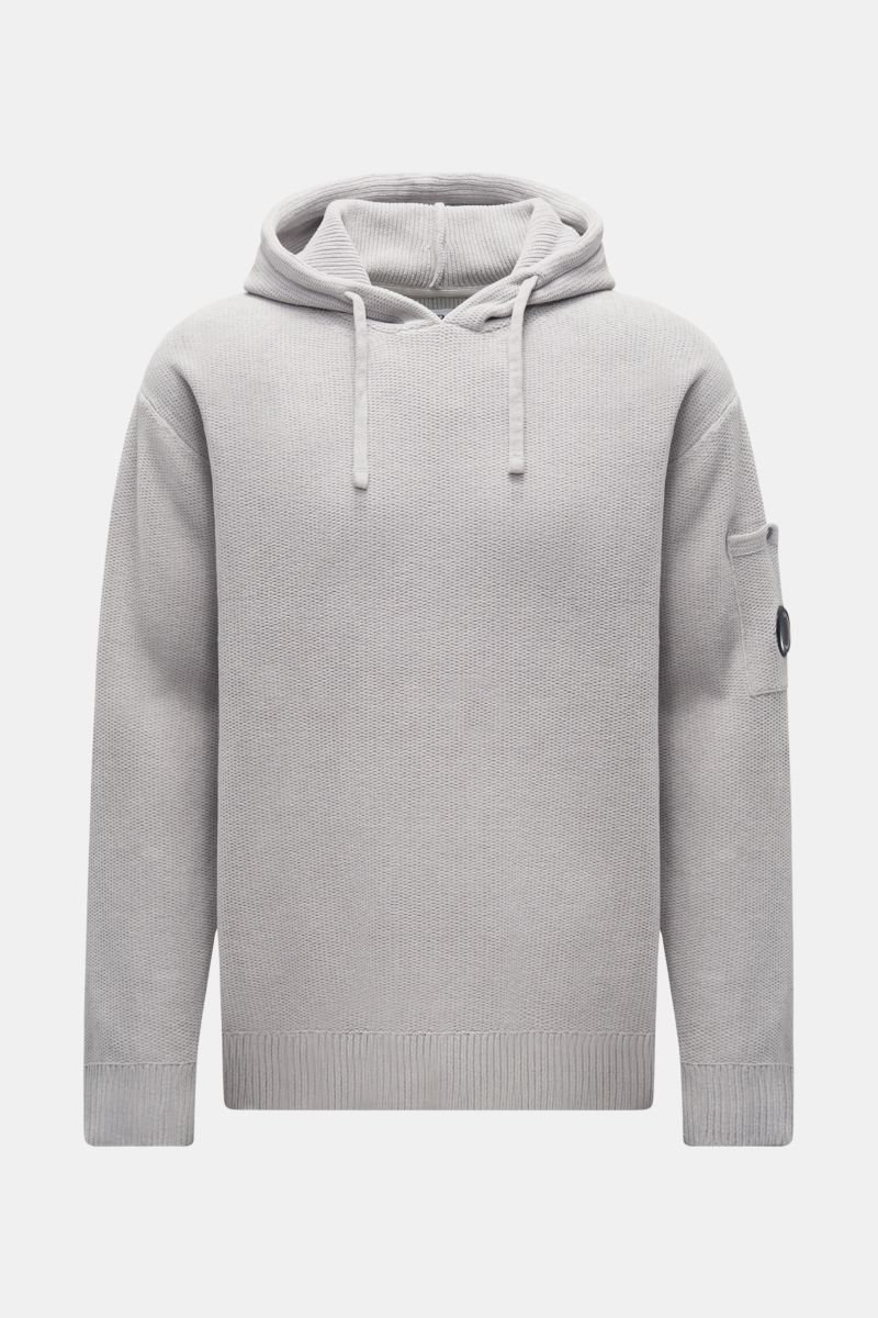 Hooded jumper 'Cotton Chenille' light grey