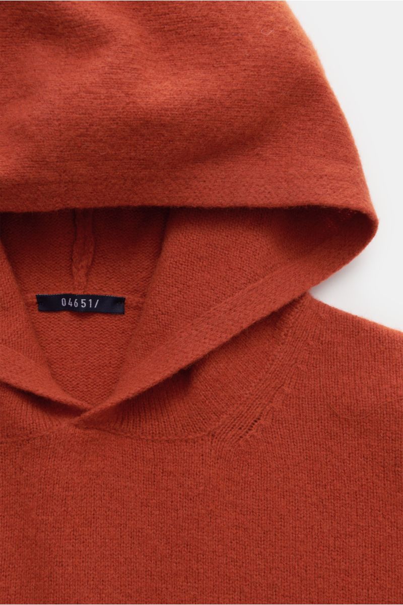 04651/ A trip in a bag Hooded jumper 'Shetland Hoodie' orange