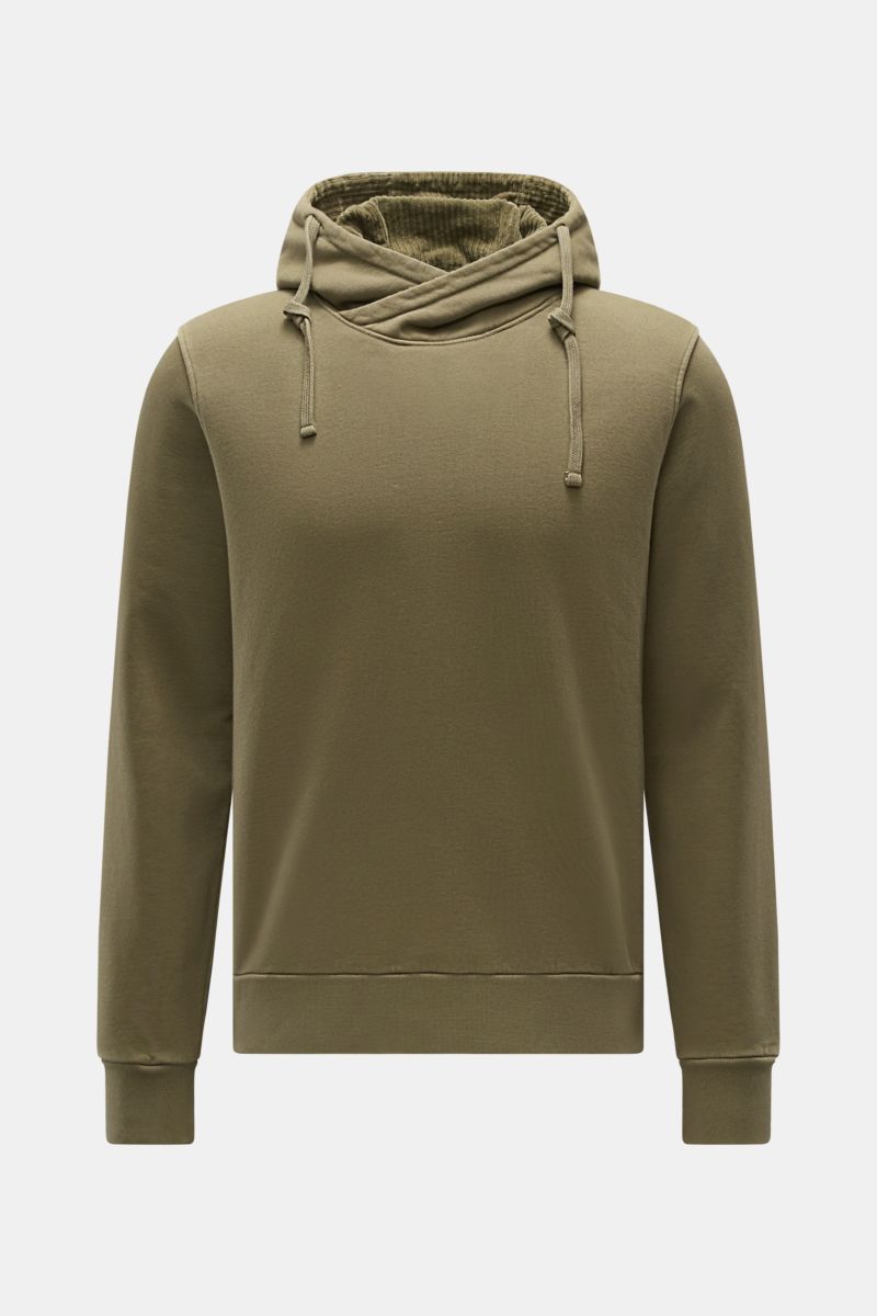 04651/ A trip in a bag Kapuzenpullover 'AF Cord Hoodie' oliv