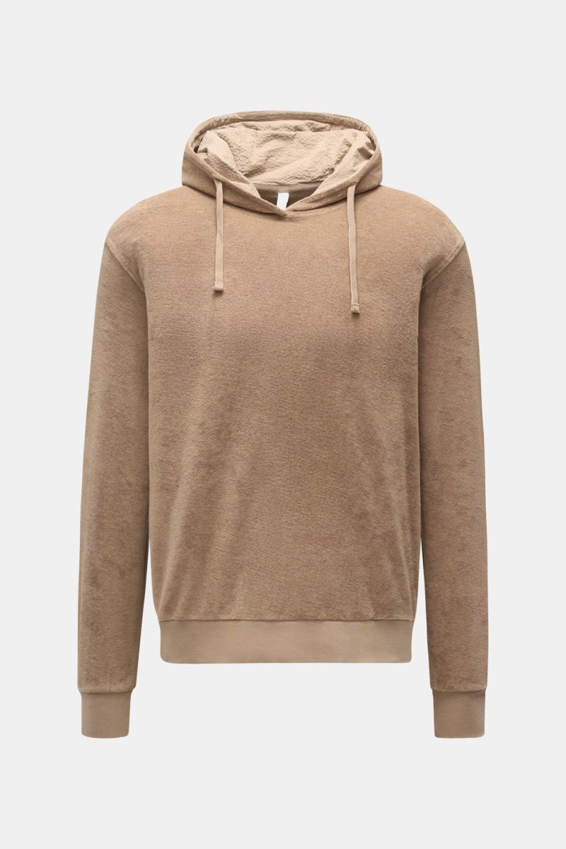 04651/ A trip in a bag Frottee-Kapuzenpullover 'Terry Hoodie' taupe