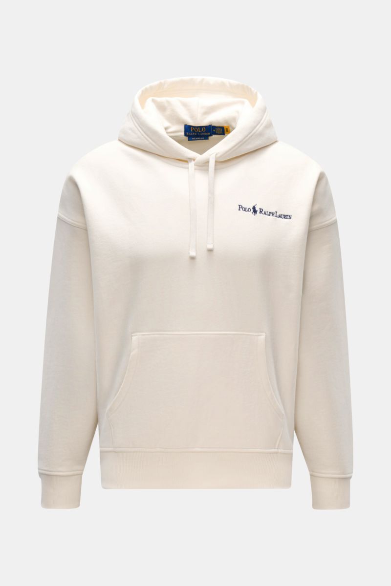 Front view of Polo Ralph Lauren Hooded jumper white in soft cotton-microfibre with drawstring hood, kangaroo pocket, ribbed bands, and logo stitching.

Sporty and relaxed: This classic hooded jumper by POLO RALPH LAUREN in soft cotton-microfibre sweat 