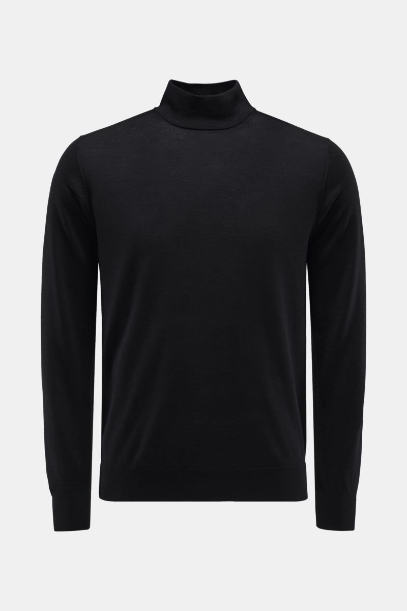 Feinstrick-Pullover schwarz