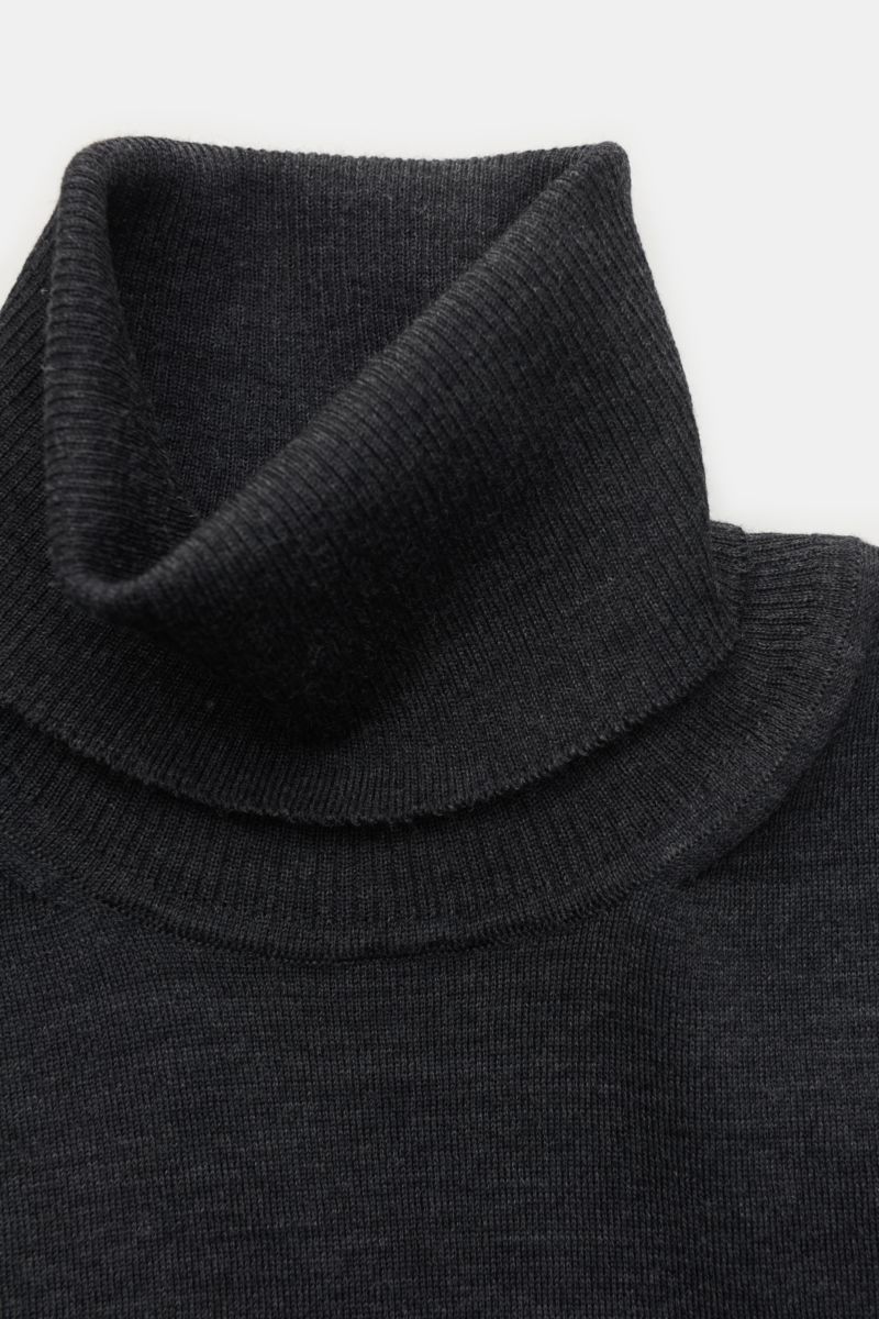 von Braun Merino Feinstrick-Rollkragenpullover anthrazit